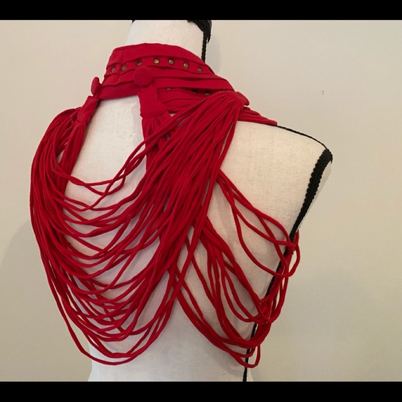 Red royal cape shoulder cover epaulet - Picture 3 of 3